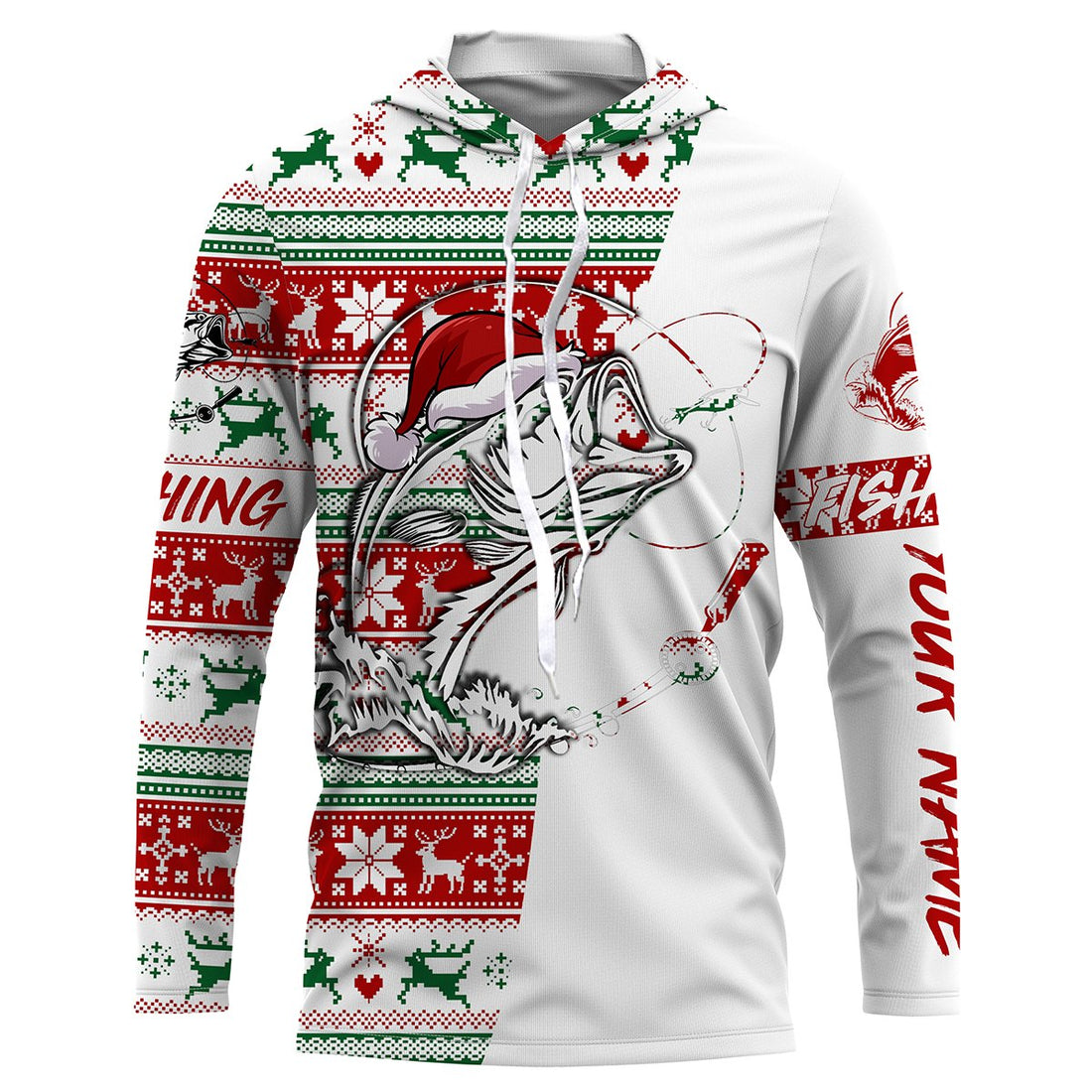 Christmas Fishing Gifts Largemouth Bass Ugly Christmas, Fishing Gifts for Dad, Husband FSD2512
