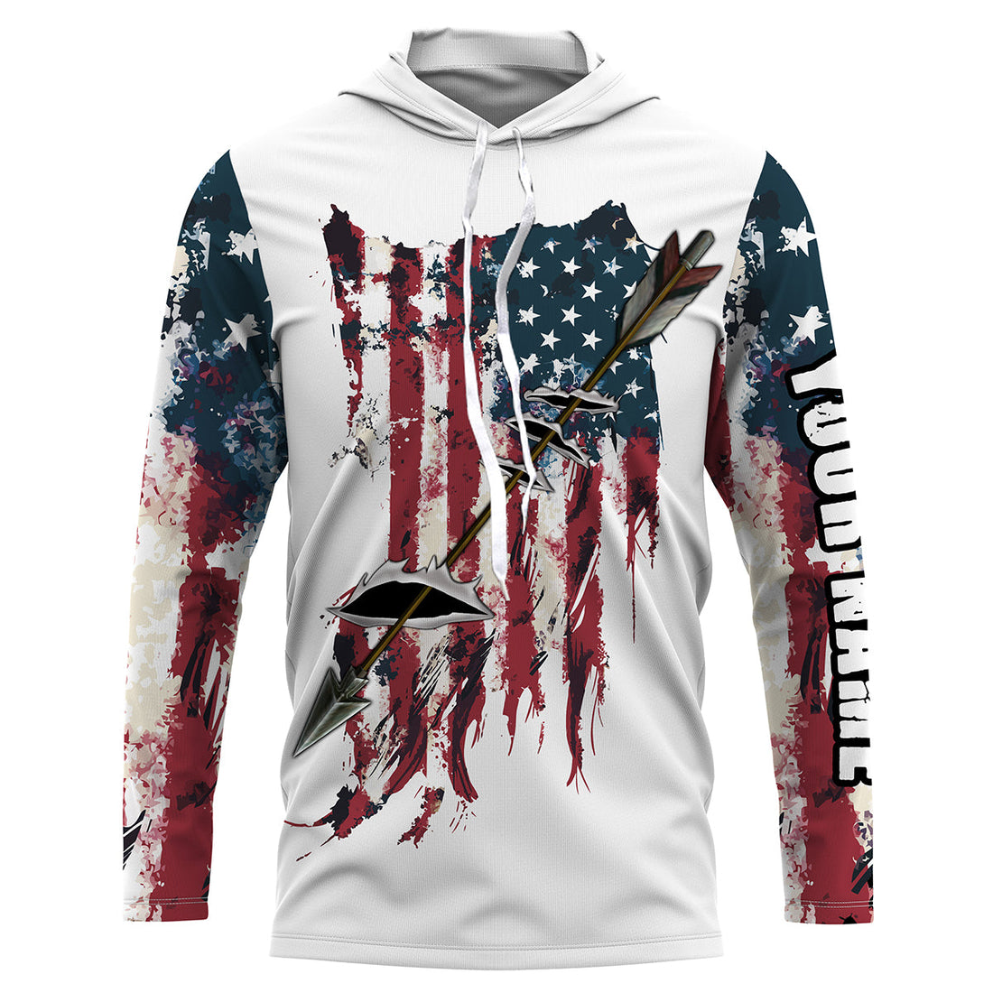 Archery Bowfishing American flag Patriotic custom name UV protection, Personalized gifts FSD3196