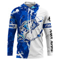Bass Fishing blue sea camouflage custom Name UV Protection, Bass Fishing FSD3211