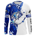 Bass Fishing blue sea camouflage custom Name UV Protection, Bass Fishing FSD3211