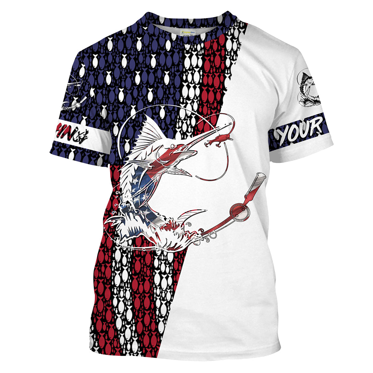 Sailfish Fishing Patriotic American flag UV protection for Fisherman Personalized gifts on Christmas, Fathers day FSD2161