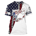Trout Fishing Patriotic American flag UV protection for Fisherman - Personalized gifts on Christmas, Fathers day FSD2159