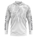 Personalized Water Wave White-grey Performance, Fishing Tournament UV Protection Long Sleeve, Fishing FSD2672