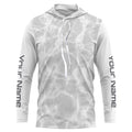 Personalized Fishing Performance, Water Surface White and Grey Fishing UV Protection Long Sleeve, Fishing FSD2674