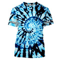 Custom spiral black and blue Tie Dye long sleeve, Performance UV protection Fishing FSD3367