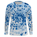 Custom blue Tie Dye long sleeve, Performance UV protection Fishing FSD3368