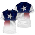 Texas flag Performance, Custom Name TX Fishing water wave UV Protection for Fisherman FSD4053