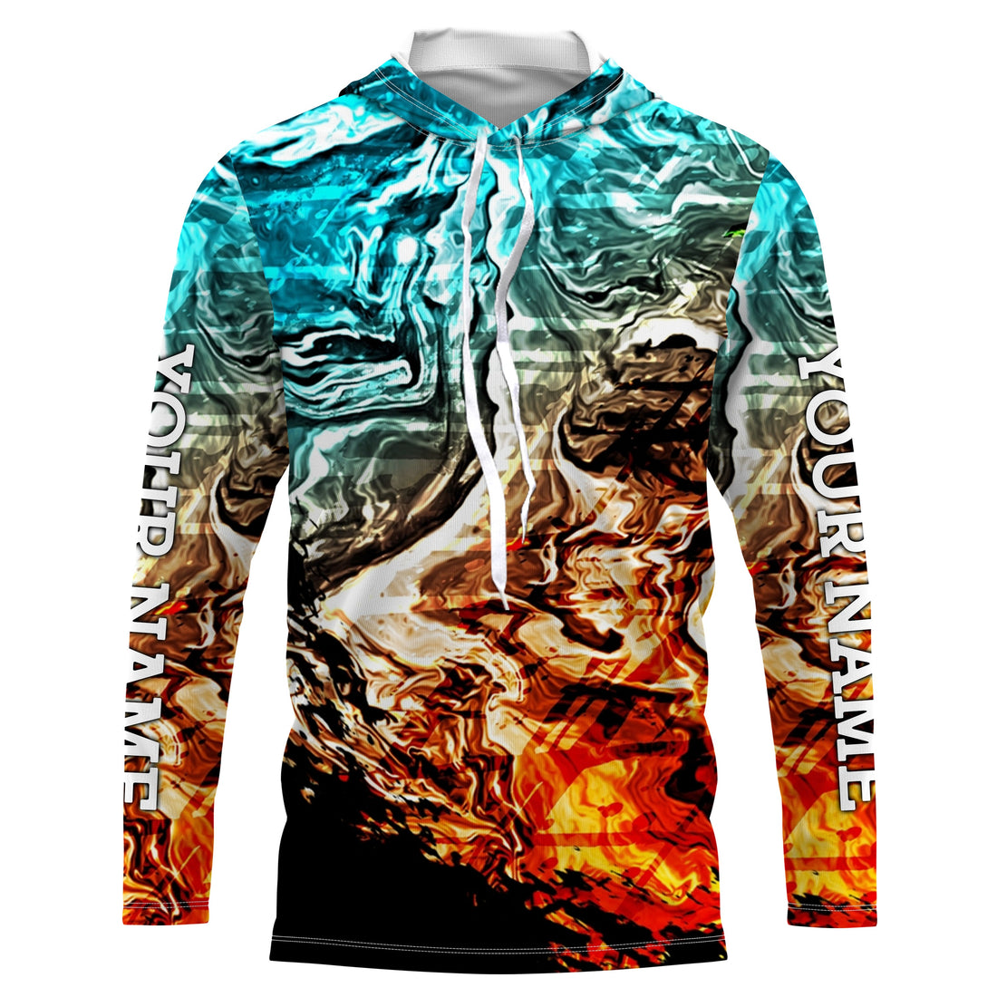 Custom Colorful Camo Long sleeve Fishing UV Protection, Men's Fishing apparel, Personalized gift FSD3250