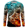Custom Colorful Camo Long sleeve Fishing UV Protection, Men's Fishing apparel, Personalized gift FSD3250
