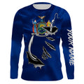 New York Flag 3D Fish Hook UV Protection Custom Long Sleeve performance Fishing IPHW500