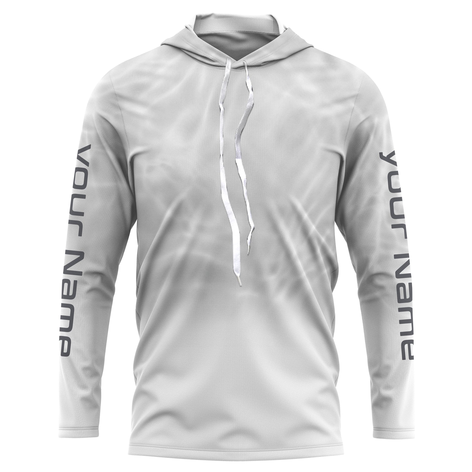 Personalized Water Wave White Performance, Fishing Tournament UV Protection Long Sleeve, Fishing FSD2671