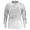 Personalized Water Wave White Performance, Fishing Tournament UV Protection Long Sleeve, Fishing FSD2671