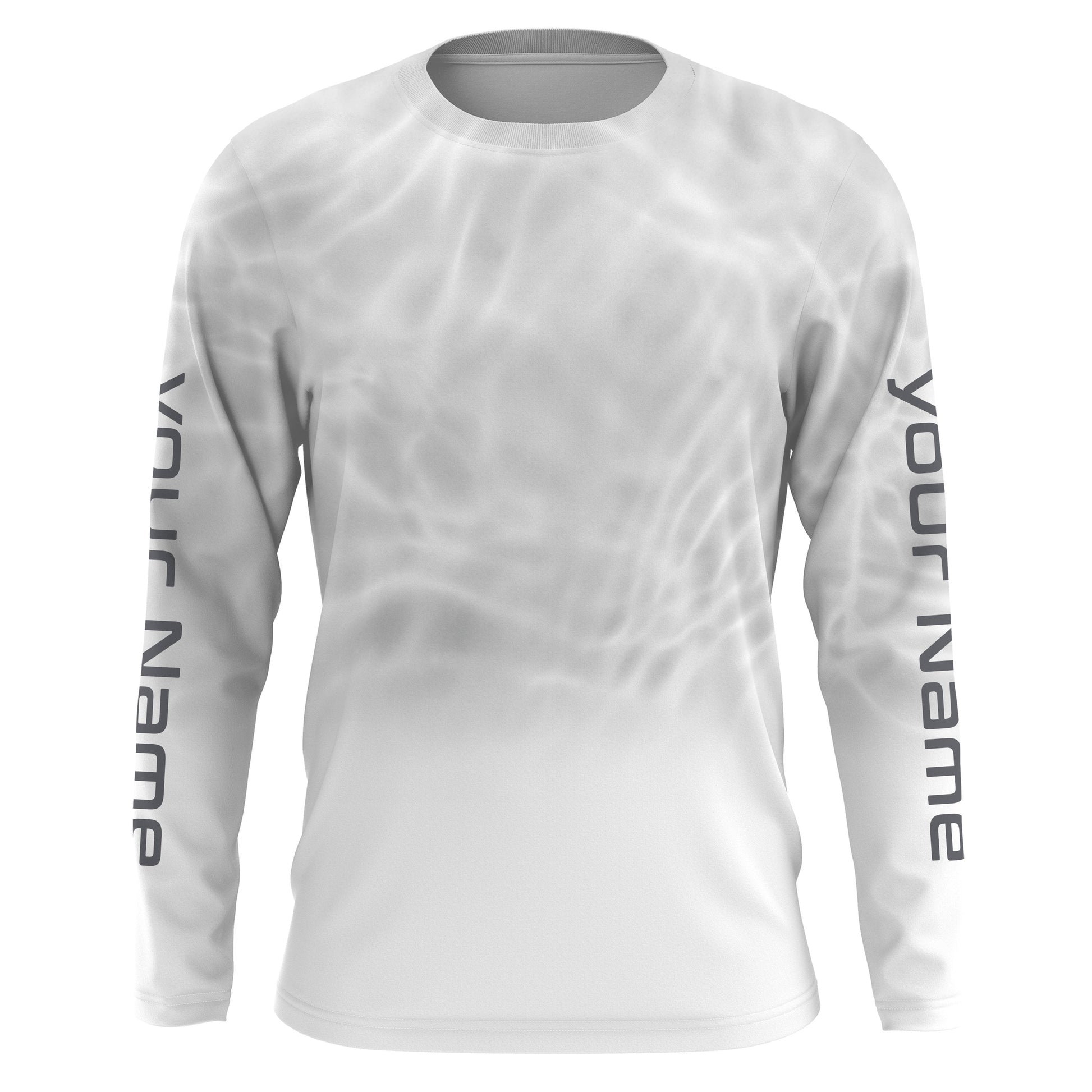 Personalized Water Wave White Performance, Fishing Tournament UV Protection Long Sleeve, Fishing FSD2671
