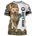 Dog with Fishing Rod Best water dogs yellow Lab custom Name UV protection, Fishing gift FSD3880