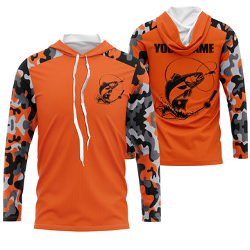 Custom Name Redfish Fishing Camouflage Orange Performance Fishing, Redfish Fishing FSD2477