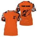 Custom Name Redfish Fishing Camouflage Orange Performance Fishing, Redfish Fishing FSD2477