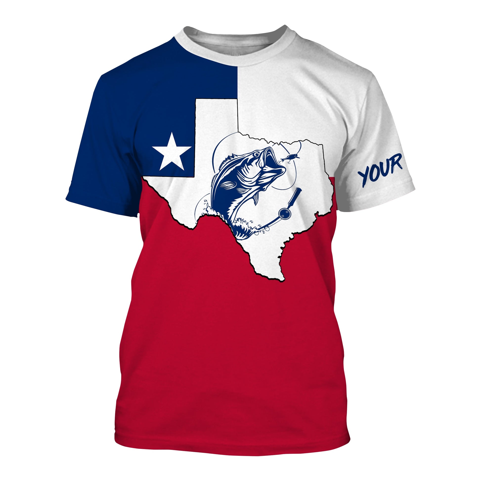 TX Fishing tattoo Texas Flag UV protection quick dry customize name long sleeves UPF 30+ FSD1643