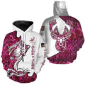 Fishing and Hunting Deer and Bass Pink camo all over print, - Personalized Gift FSD3190