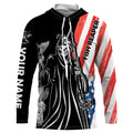 Fish Reaper American Flag Patriotic Custom Name UV Protection, Personalized Fishing Gifts - FSD2464