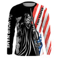 Fish Reaper American Flag Patriotic Custom Name UV Protection, Personalized Fishing Gifts - FSD2464