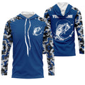 Custom Name Bass Fishing Camouflage Blue Performance Fishing, Bass Fishing FSD2640