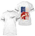 Personalized Bass Fishing American Flag, Bass Fisherman Performance Fishing UV Protection - FSD2458