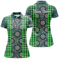 Christmas Darts Flannel Plaid Pattern Green Quarter-Zip Custom Dart