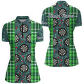 Christmas Darts Flannel Plaid Pattern Green Quarter-Zip Custom Dart