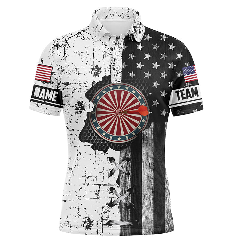 Darts In My Heart Retro American Flag Quarter-Zip Patriotic Dart
