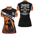 I Play Darts Because I Like It Orange Halo Darts Quarter-Zip Dart
