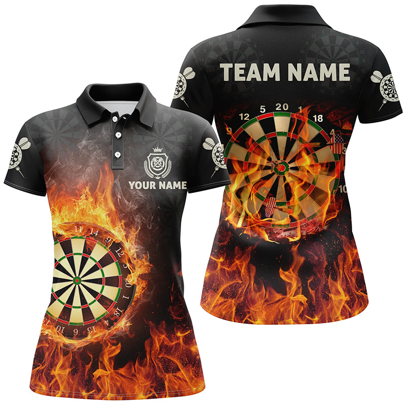 Personalized Flame Usa Darts Quarter-zip Custom Fire Patriotic Dart