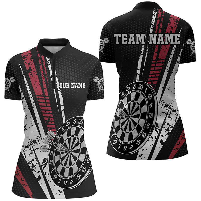 Personalized Darts Quarter-zip Retro Geometric Darts Dart