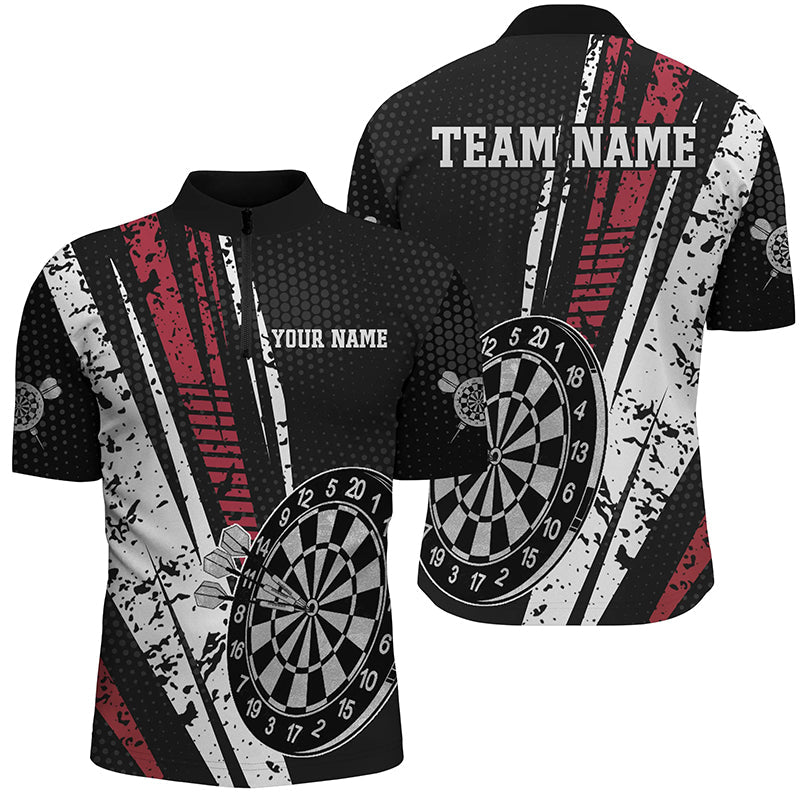 Personalized Darts Quarter-zip Retro Geometric Darts Dart