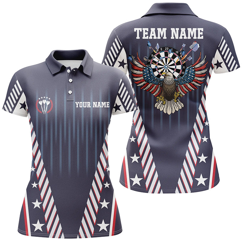Personalized Patriot Us Flag Dart Quarter-Zip Navy Eagle Custom Dart