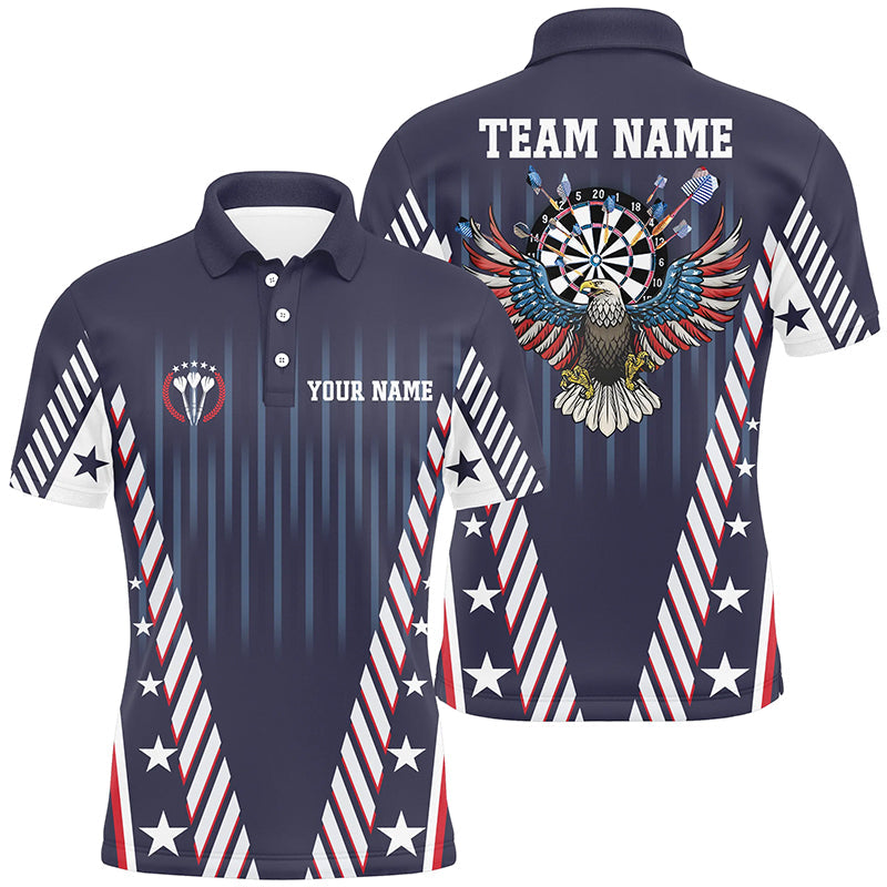Personalized Patriot Us Flag Dart Quarter-Zip Navy Eagle Custom Dart