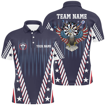 Personalized Patriot Us Flag Dart Quarter-Zip Navy Eagle Custom Dart