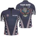 Personalized Patriot Us Flag Dart Quarter-Zip Navy Eagle Custom Dart