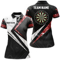 Red White Smoke Personalized Darts Quarter-Zip Custom Darts Women Team