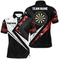 Red White Smoke Personalized Darts Quarter-Zip Custom Darts Women Team