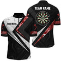 Red White Smoke Personalized Darts Quarter-Zip Custom Darts Women Team
