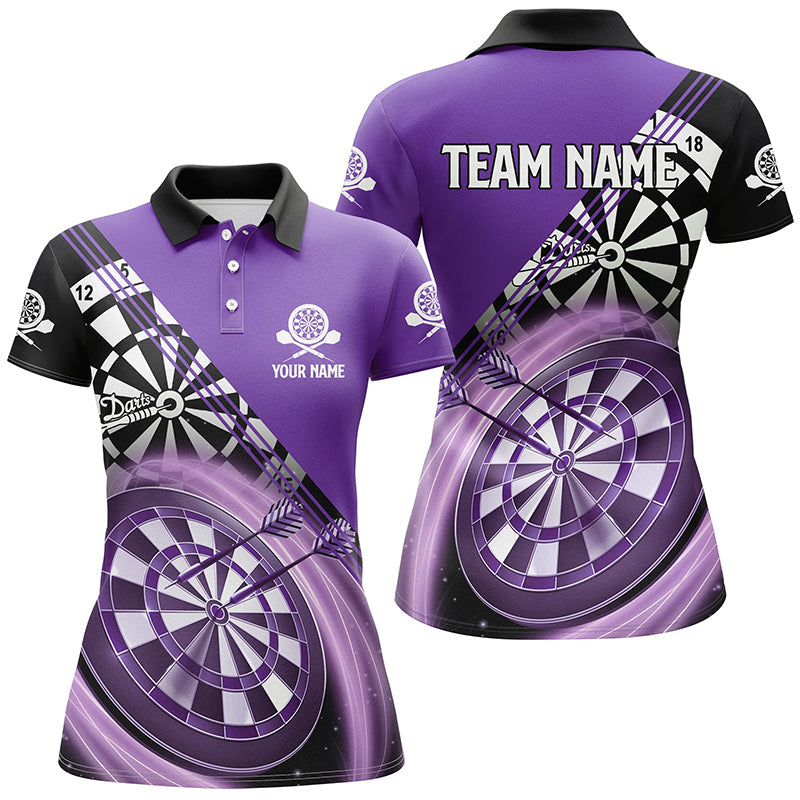 Personalized Black Purple Darts Quarter-Zip Custom Darts Dart