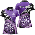 Personalized Black Purple Darts Quarter-Zip Custom Darts Dart