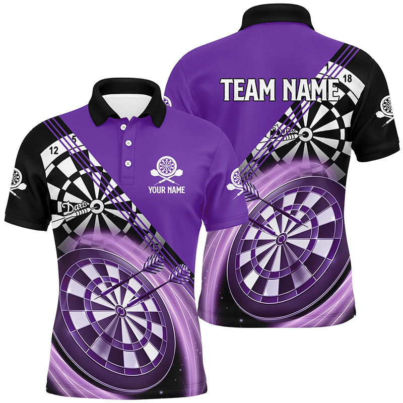 Personalized Black Purple Darts Quarter-Zip Custom Darts Dart