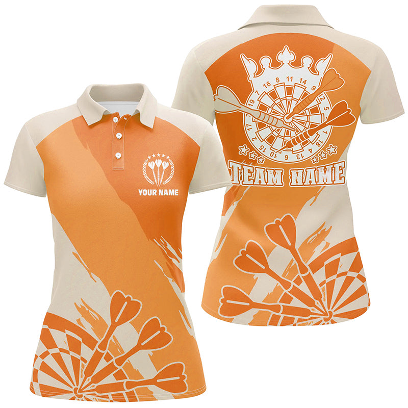 Personalized Orange Darts Quarter-Zip Custom Cool Darts Darts