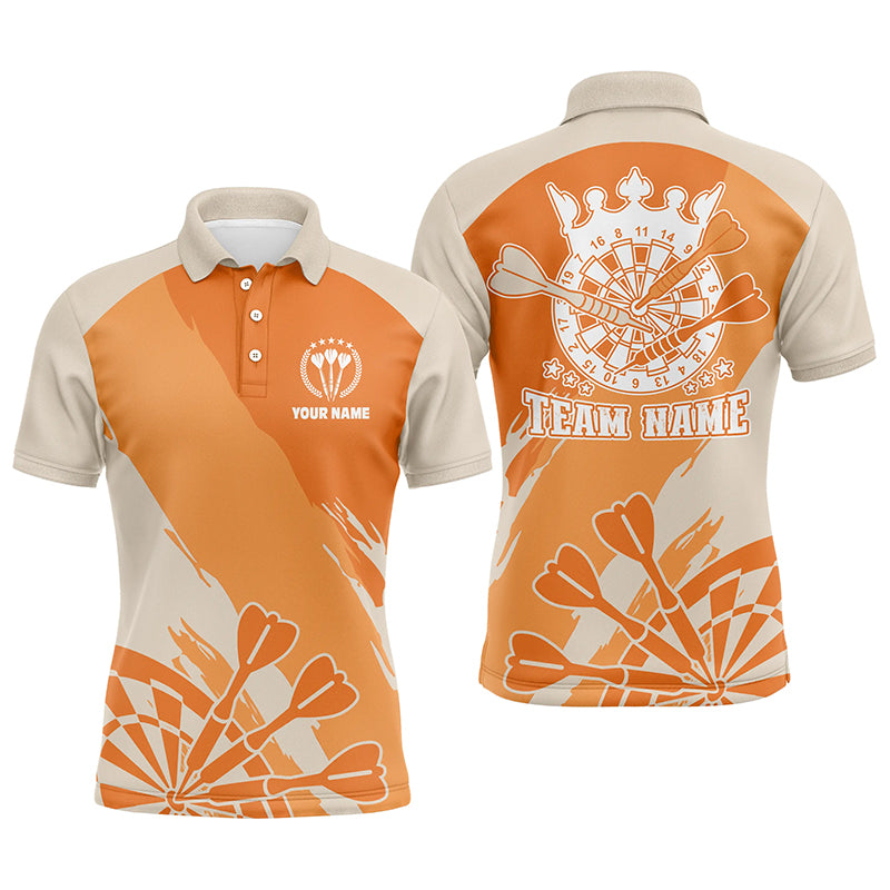 Personalized Orange Darts Quarter-Zip Custom Cool Darts Darts