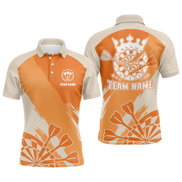 Personalized Orange Darts Quarter-Zip Custom Cool Darts Darts