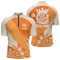 Personalized Orange Darts Quarter-Zip Custom Cool Darts Darts