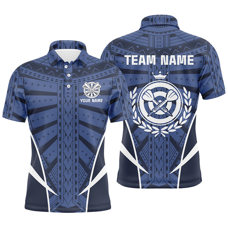 Blue Tribal Personalized Darts Quarter-Zip Custom Women Dart Cool Dart
