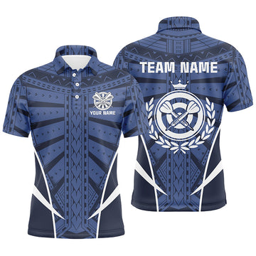 Blue Tribal Personalized Darts Quarter-Zip Custom Women Dart Cool Dart