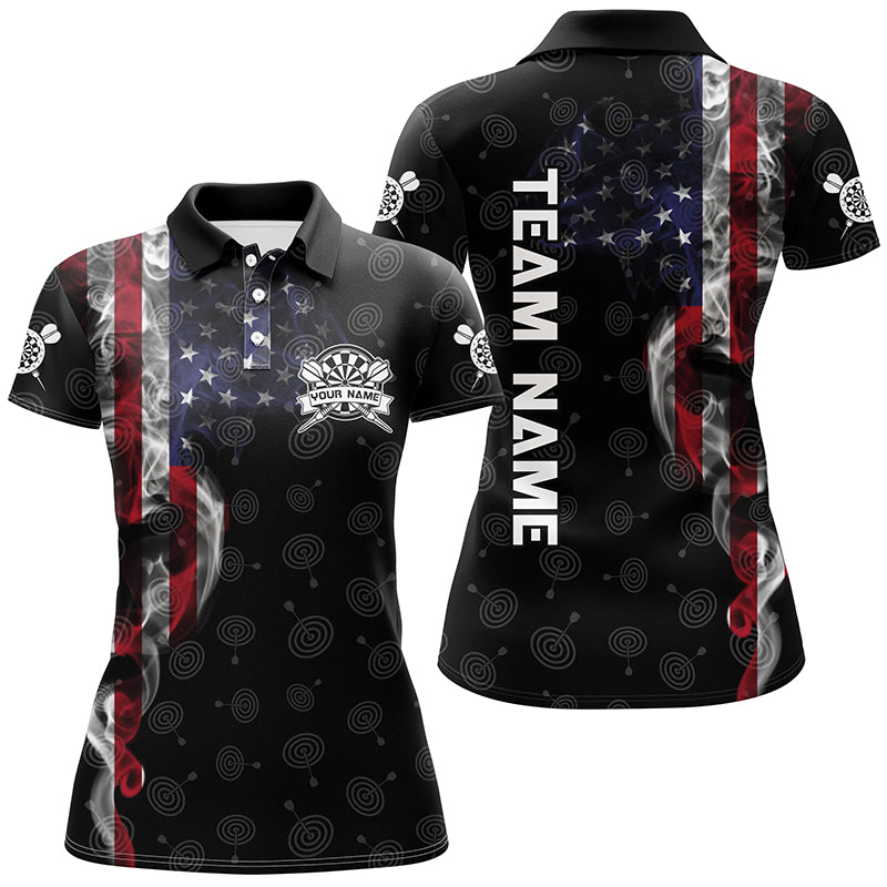 Smoky American Flag Darts Quarter-Zip Custom Patriotic Women Dart Dart